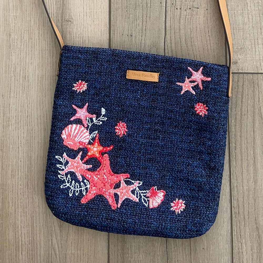 Vera Bradley Straw Crossover Bag